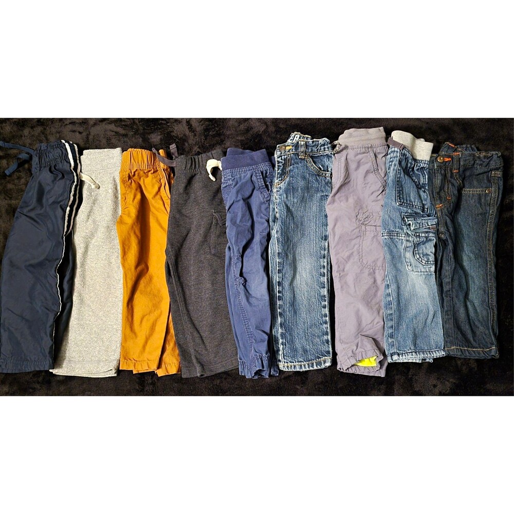 Boys Toddler Size 2T Pants & Jeans Lot Mixed Brands